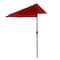 Nature Spring Nature Spring 9-ft Half Round Patio Umbrella - Red 890122HQZ - alternate 2